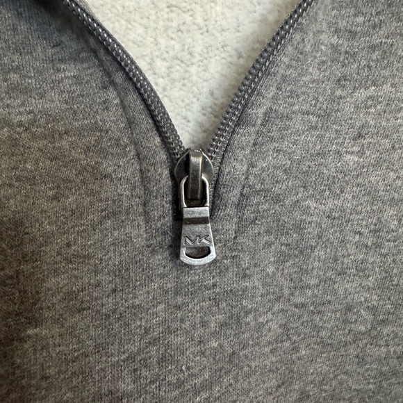 Michael Kors Men's Charcoal Zip-Up Sweater - Picture 6 of 7